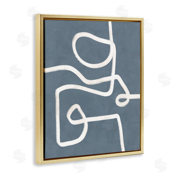 Stupell Industries Nina Blue | Free Line On Blue Wall Art