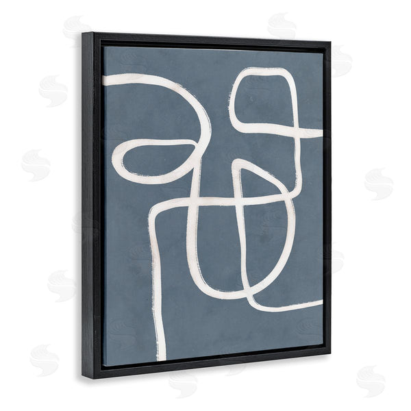 Stupell Industries Nina Blue | Freeflow Line On Blue Wall Art