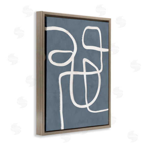 Stupell Industries Nina Blue | Freeflow Line On Blue Wall Art