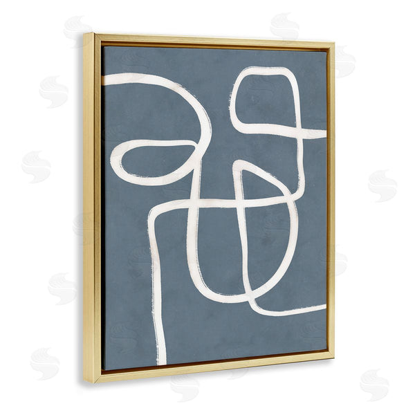 Stupell Industries Nina Blue | Freeflow Line On Blue Wall Art