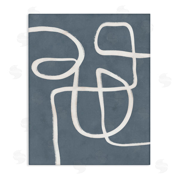 stupell industries Nina Blue | Freeflow Line on Blue Wall Art