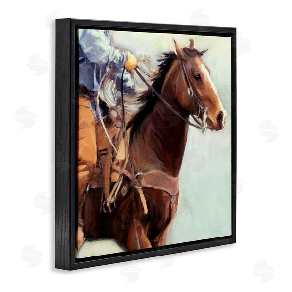 Stupell Industries Nina Blue | Galloping Western Cowboy