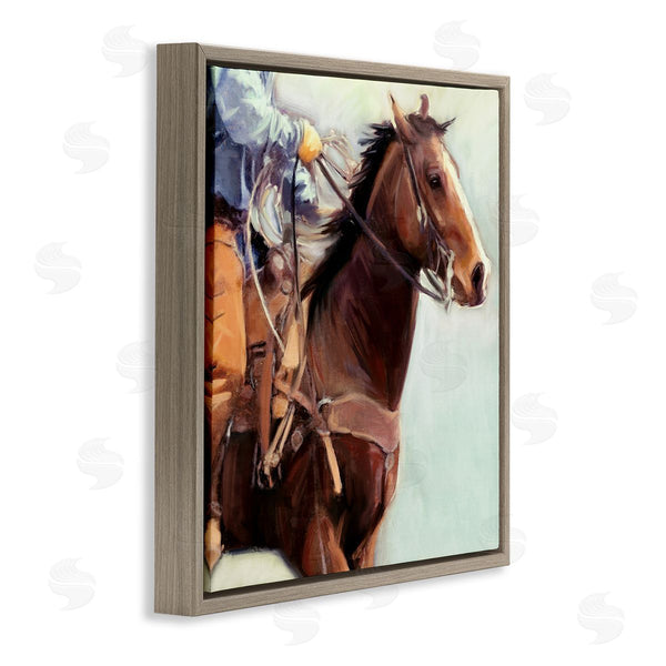 Stupell Industries Nina Blue | Galloping Western Cowboy