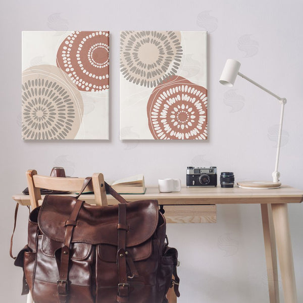 Stupell Industries Nina Blue | Geometric Mandala Ink Drops Boho Circular Doodle Wall Art