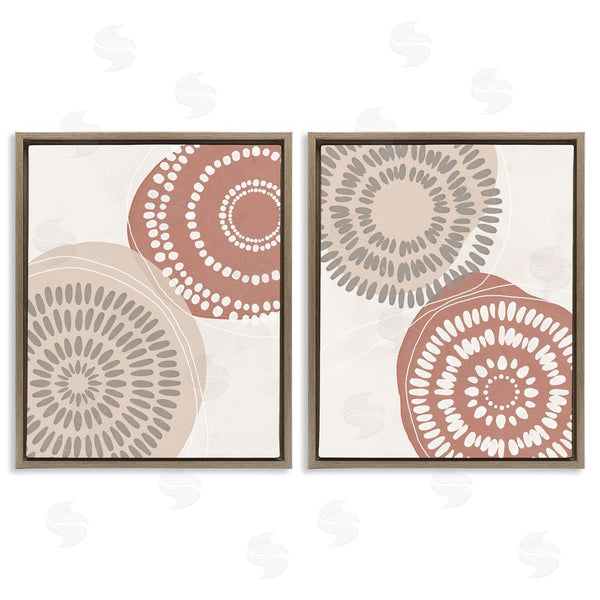 Stupell Industries Nina Blue | Geometric Mandala Ink Drops Boho Circular Doodle Wall Art