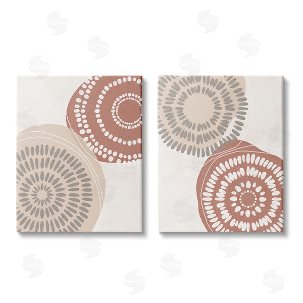 stupell industries Nina Blue | Geometric Mandala Ink Drops Boho Circular Doodle Wall Art