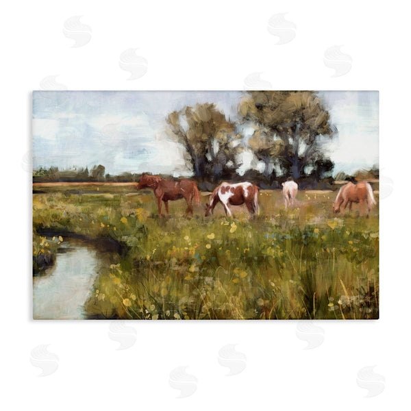 stupell industries Nina Blue | Lazy Day Horse Landscape