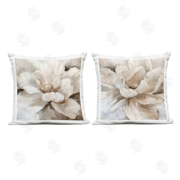 Stupell Industries Nina Blue | Lush White Blooms Close Ups Printed Throw Pillow Set