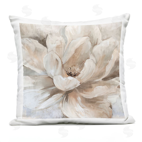 Stupell Industries Nina Blue | Lush White Magnolia Bloom Printed Throw Pillow