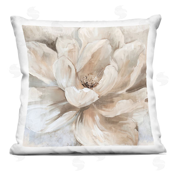 stupell industries Nina Blue | Lush White Magnolia Bloom Printed Throw Pillow