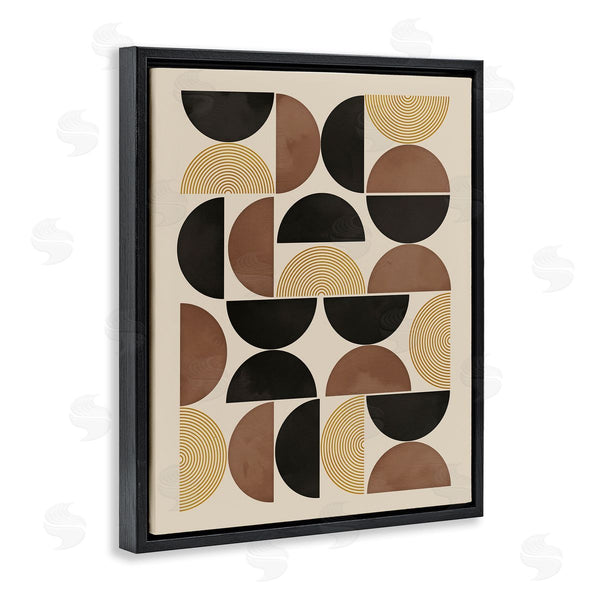 Stupell Industries Nina Blue | Midcentury Beige Shapes Wall Art