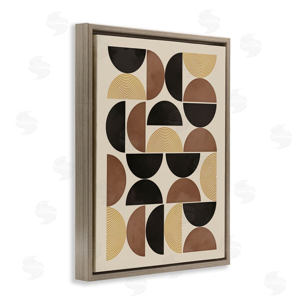 Stupell Industries Nina Blue | Midcentury Beige Shapes Wall Art