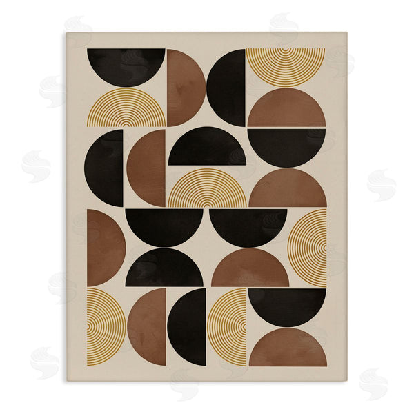 stupell industries Nina Blue | Midcentury Beige Shapes Wall Art