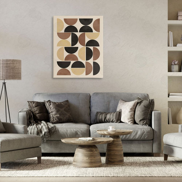 Stupell Industries Nina Blue | Midcentury Geometric Shapes Wall Art