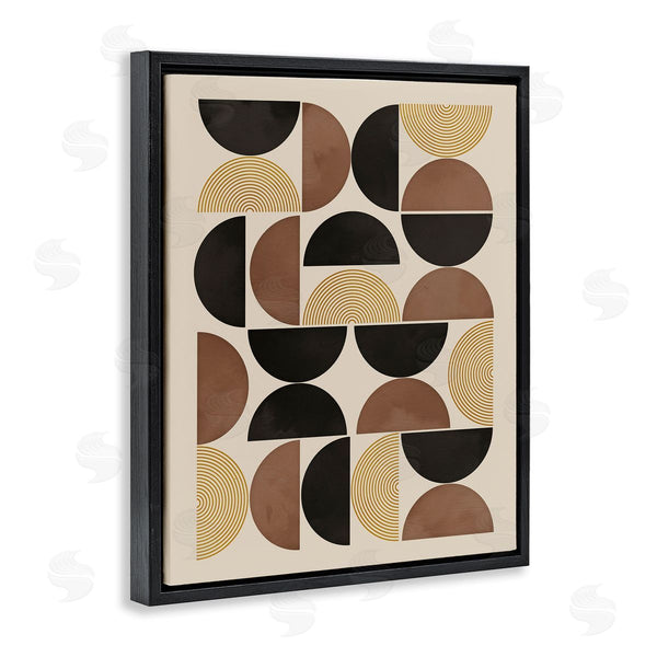 Stupell Industries Nina Blue | Midcentury Neutral Geometric Wall Art