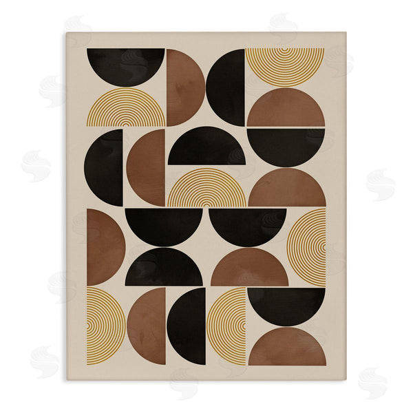 stupell industries Nina Blue | Midcentury Neutral Geometric Wall Art