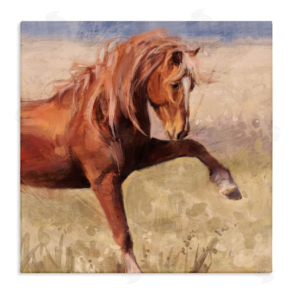 stupell industries Nina Blue | Modern Red Stallion Wall Art