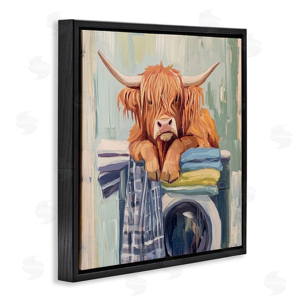 Stupell Industries Nina Blue | More Laundry Tired Cow