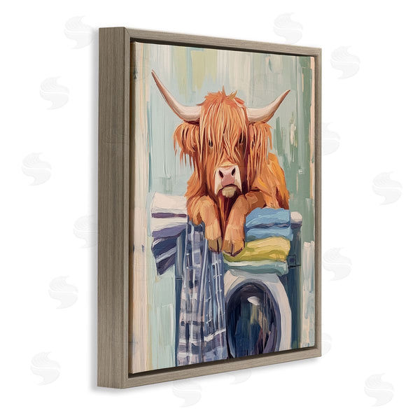 Stupell Industries Nina Blue | More Laundry Tired Cow