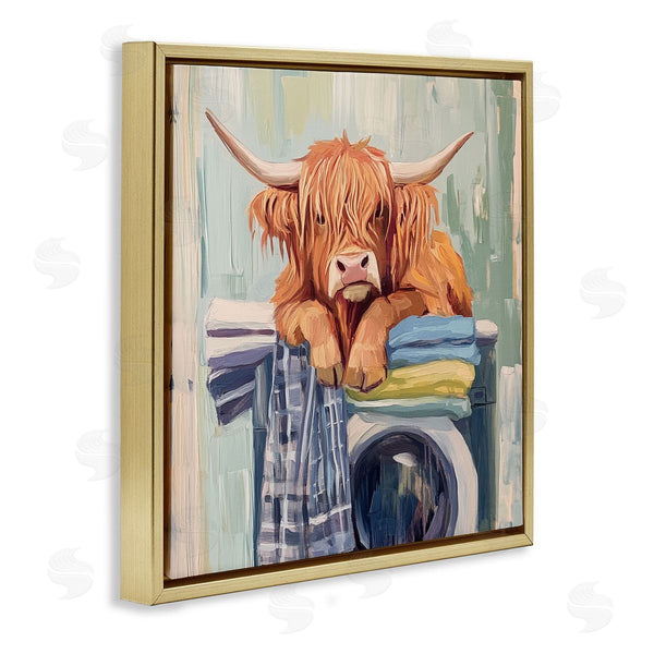 Stupell Industries Nina Blue | More Laundry Tired Cow