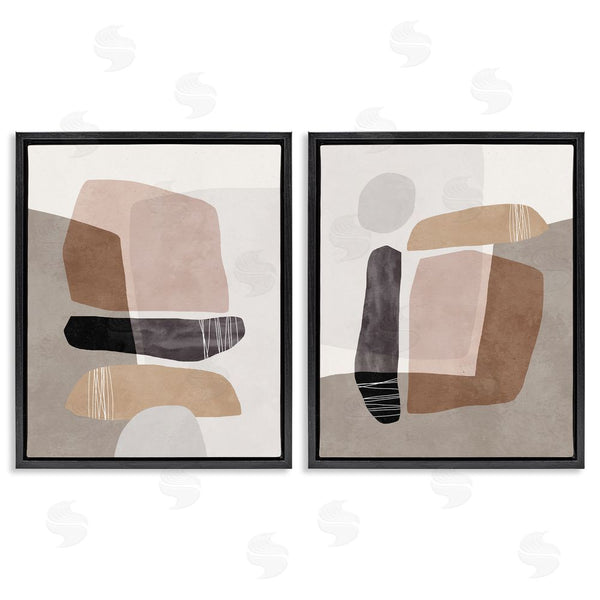 Stupell Industries Nina Blue | Nature Rock Balancing Transparent Collage Wall Art