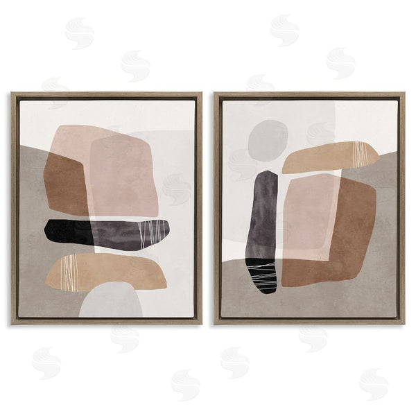 Stupell Industries Nina Blue | Nature Rock Balancing Transparent Collage Wall Art