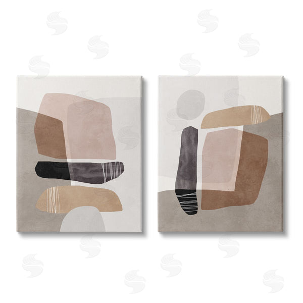 stupell industries Nina Blue | Nature Rock Balancing Transparent Collage Wall Art