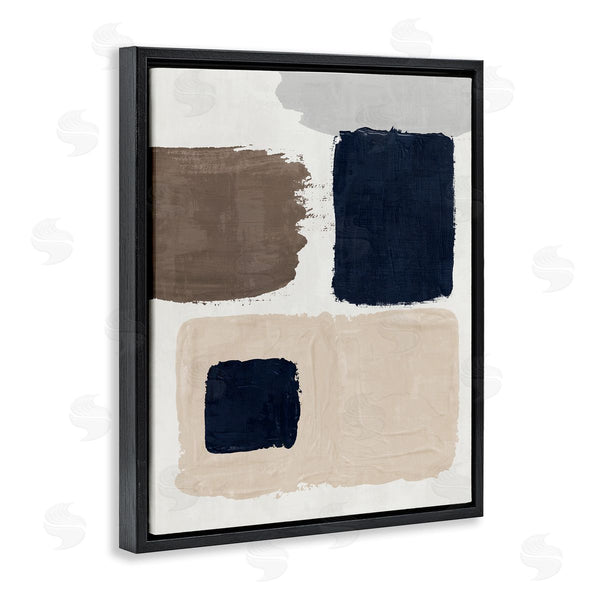 Stupell Industries Nina Blue | Neutral Blocked Shapes