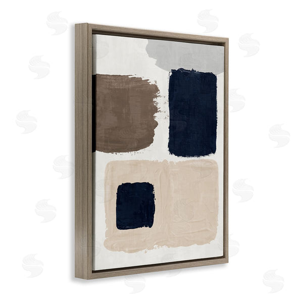 Stupell Industries Nina Blue | Neutral Blocked Shapes
