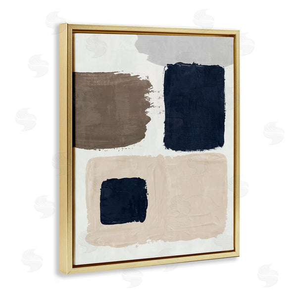 Stupell Industries Nina Blue | Neutral Blocked Shapes