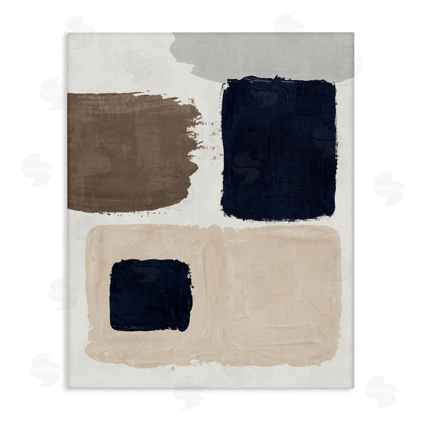 stupell industries Nina Blue | Neutral Blocked Shapes