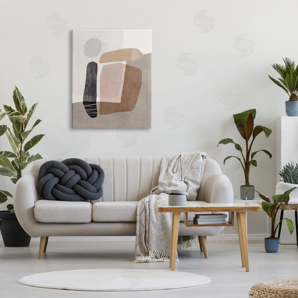 Stupell Industries Nina Blue | Overlapped Earth Transparent Solid Polygons Contemporary Art Wall Art