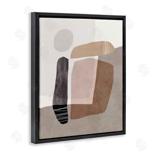 Stupell Industries Nina Blue | Overlapped Earth Transparent Solid Polygons Contemporary Art Wall Art