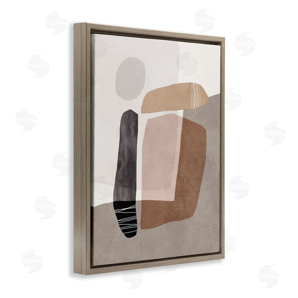 Stupell Industries Nina Blue | Overlapped Earth Transparent Solid Polygons Contemporary Art Wall Art