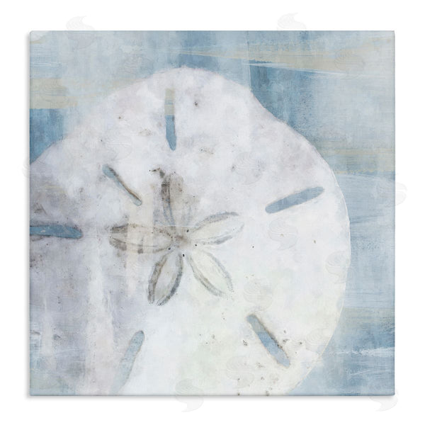 stupell industries Nina Blue | Pastel Blue Sand Dollar Seashell