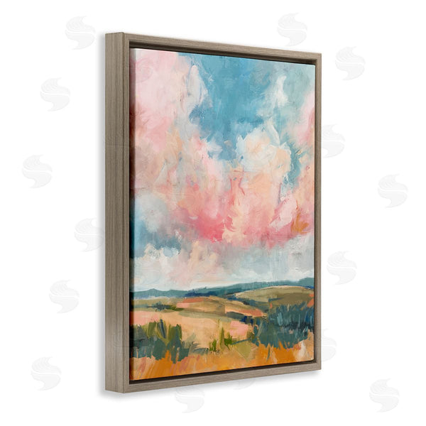 Stupell Industries Nina Blue | Pink Clouds Over Farmland