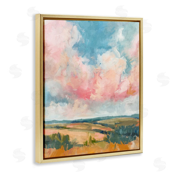 Stupell Industries Nina Blue | Pink Clouds Over Farmland