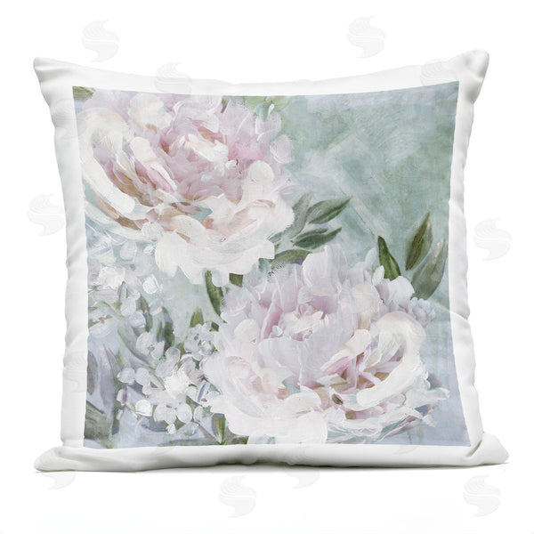 Stupell Industries Nina Blue | Pink Peony Flower Blooms Printed Throw Pillow