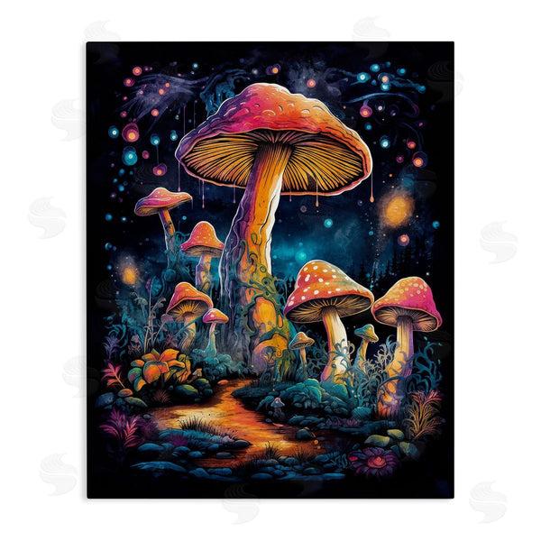 stupell industries Nina Blue | Psychedelic Mushrooms Nature Wall Art