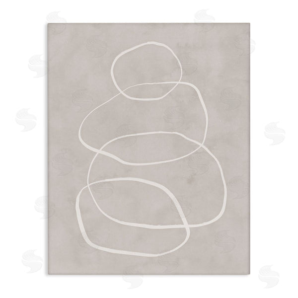 stupell industries Nina Blue | Rock Balance Line Drawing Vintage Background Wall Art