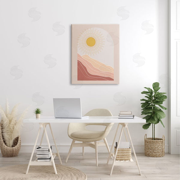 Stupell Industries Nina Blue | Rocky Deserted Ridges Patterned Radiant Sunlight Wall Art
