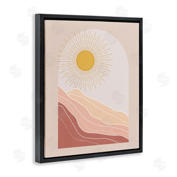 Stupell Industries Nina Blue | Rocky Deserted Ridges Patterned Radiant Sunlight Wall Art