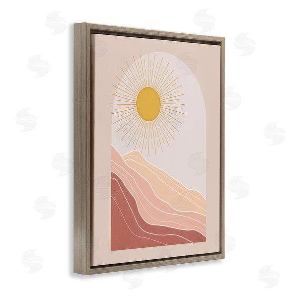 Stupell Industries Nina Blue | Rocky Deserted Ridges Patterned Radiant Sunlight Wall Art