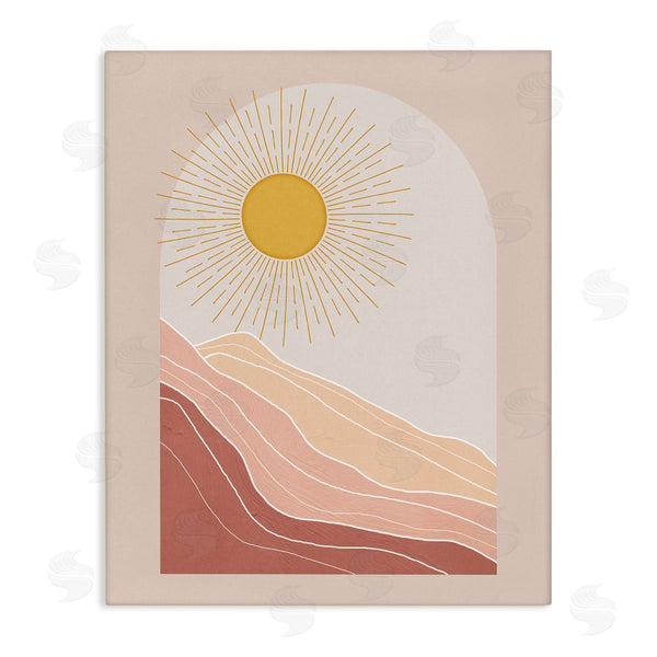 stupell industries Nina Blue | Rocky Deserted Ridges Patterned Radiant Sunlight Wall Art