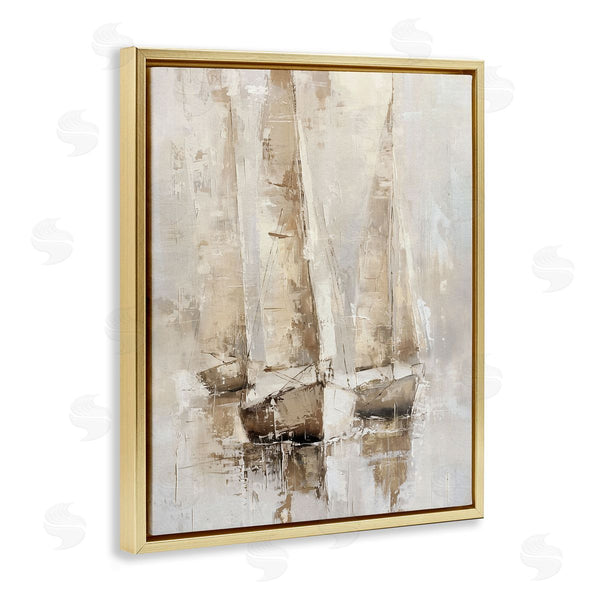 Stupell Industries Nina Blue | Rustic Gradient Sailboats