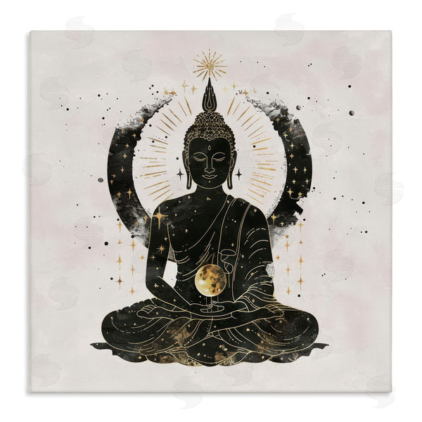 stupell industries Nina Blue | Sitting Buddha Sun Rays Wall Art
