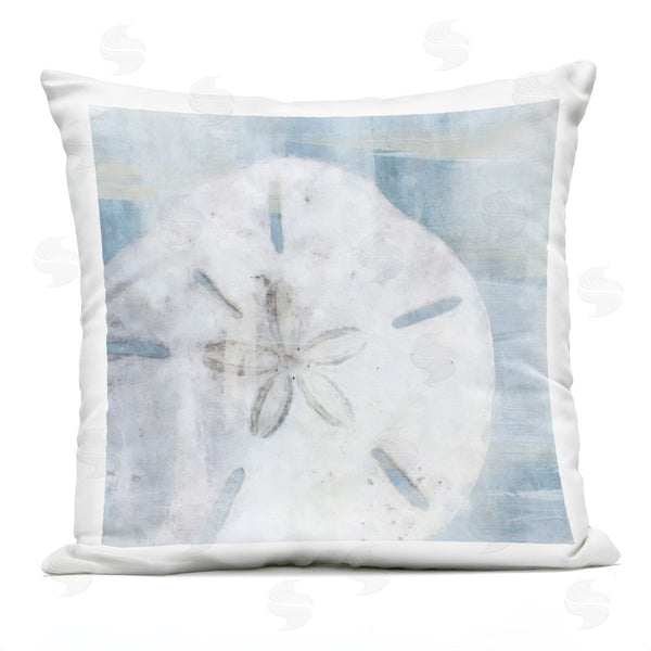 Stupell Industries Nina Blue | Soft Sand Dollar Coastal Printed Throw Pillow