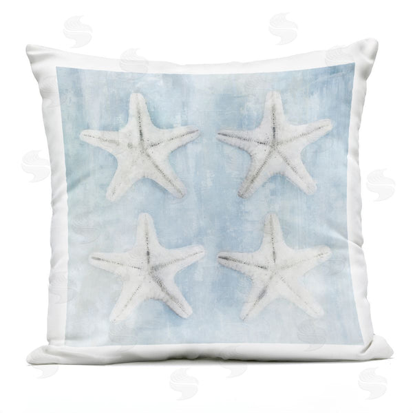 Stupell Industries Nina Blue | Starfish Sea Life Pastel Blue Printed Throw Pillow