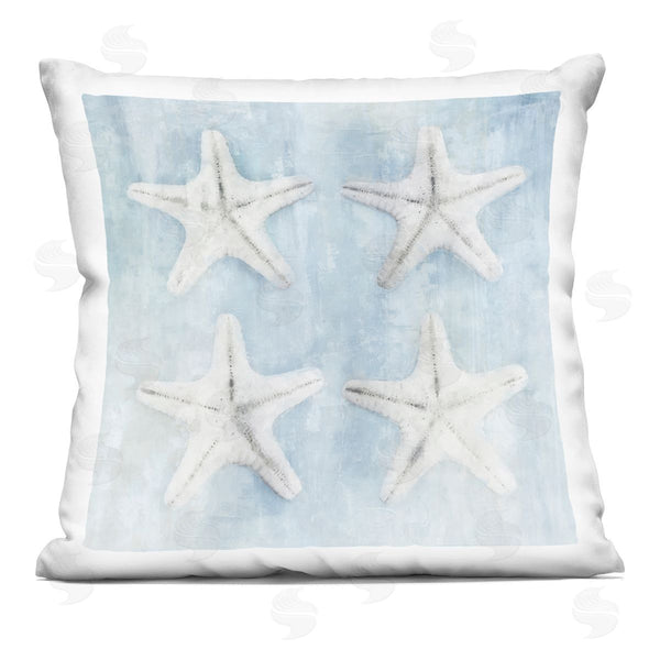 stupell industries Nina Blue | Starfish Sea Life Pastel Blue Printed Throw Pillow