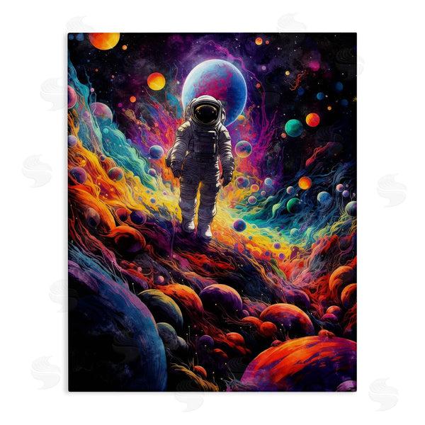 stupell industries Nina Blue | Stepping on Space Terrain Wall Art